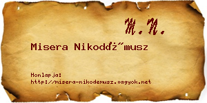 Misera Nikodémusz névjegykártya